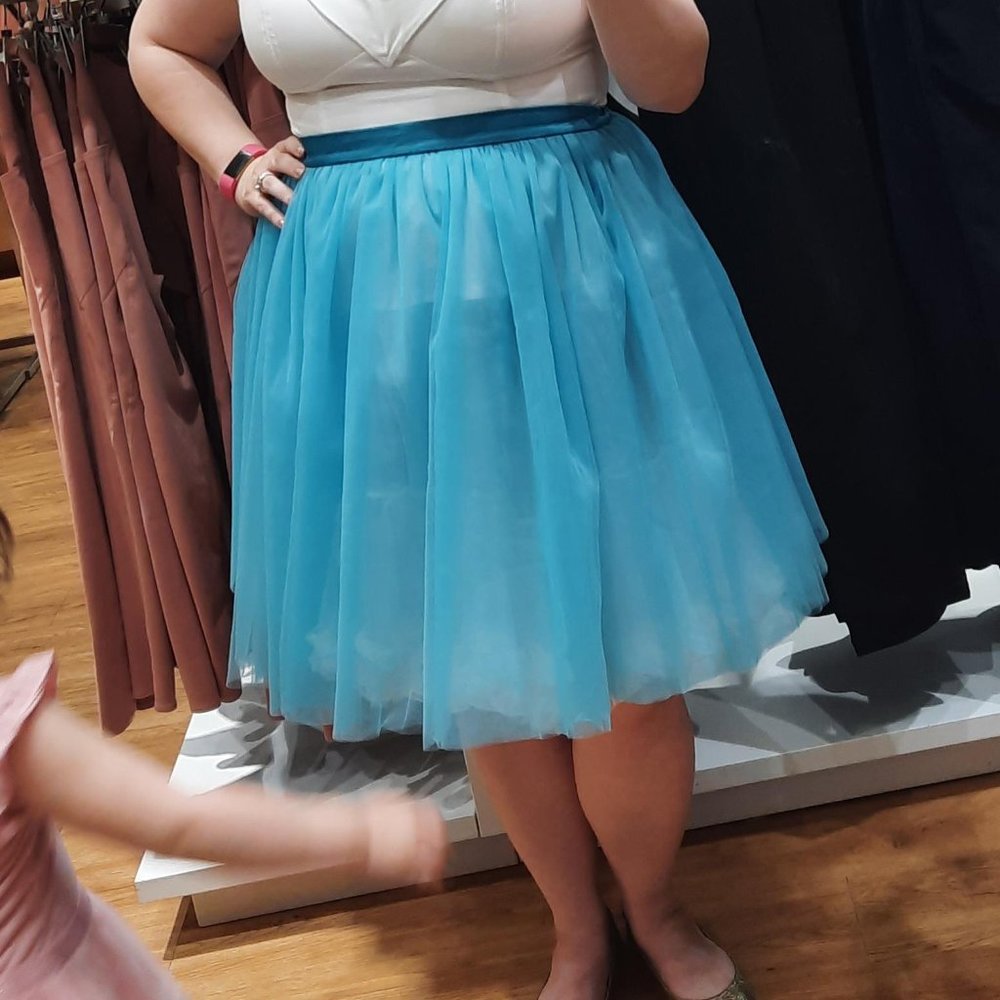 34" waist Teal Tulle skirt